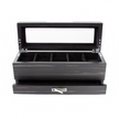 Matte Ebony (Black) 5 Slot Watch Box W/Jewelry Tray front open