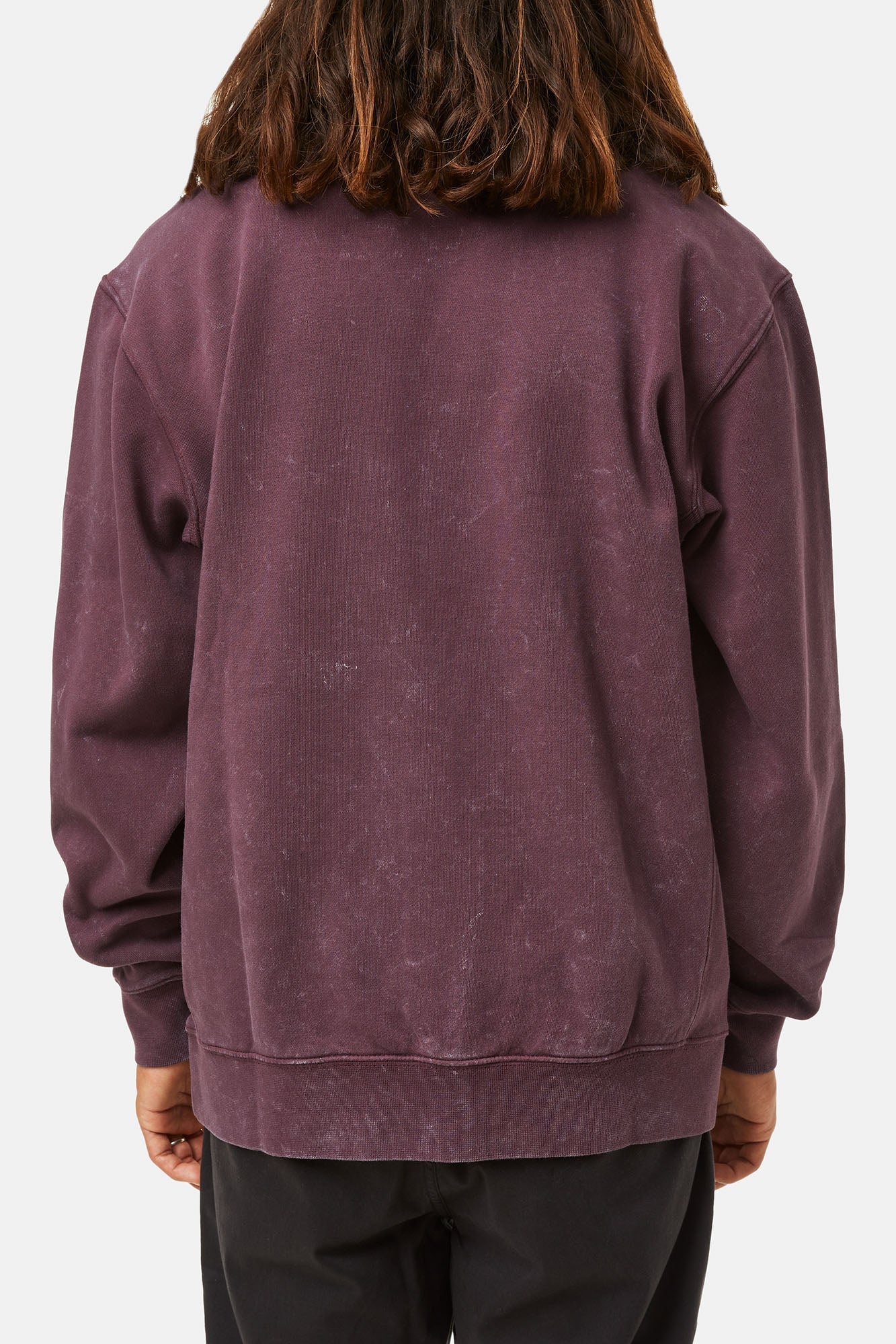 Katin Embroidered Solid Crew Neck Sweatshirt - Kelp red Mineral back