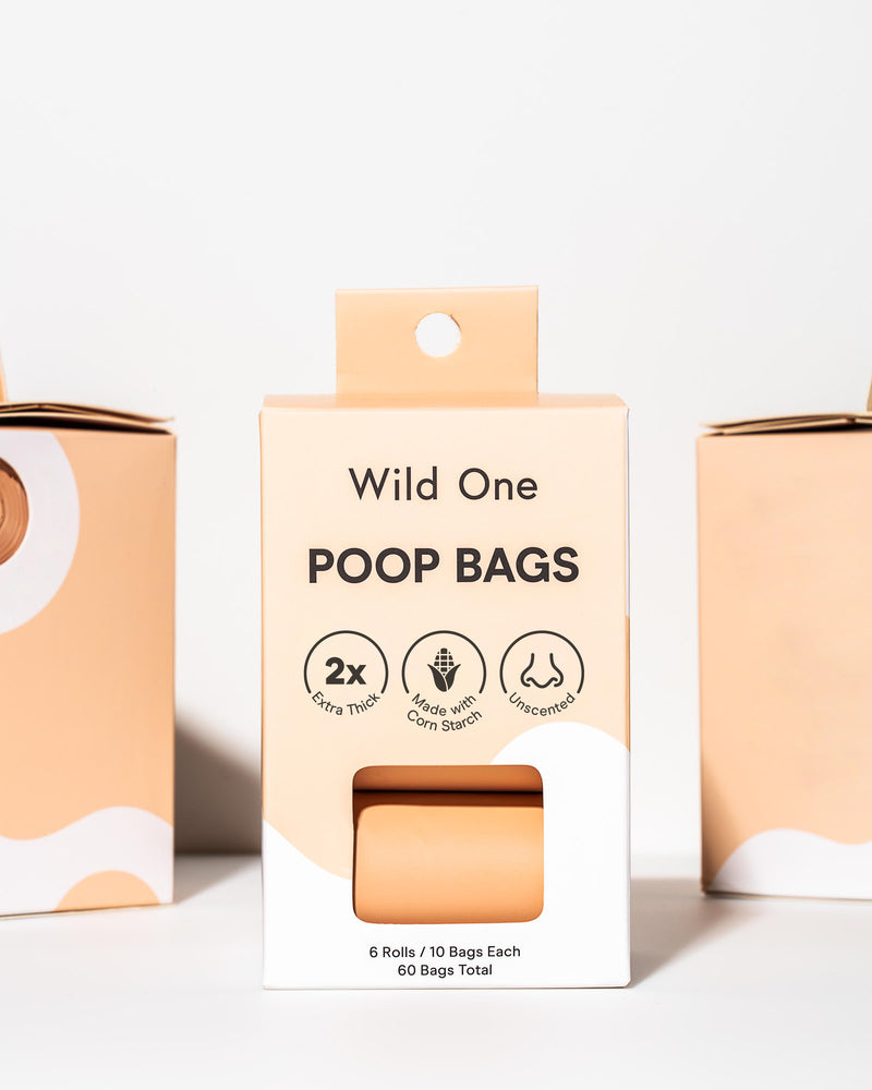 Wild One Eco-Friendly Poop Bags 60ct - Blush display