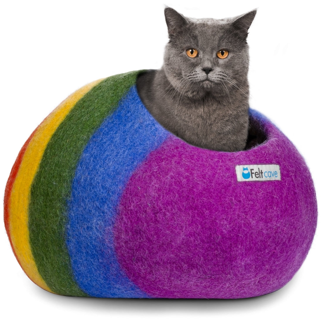 Feltcave Medium Cat Bed Cave - Rainbow in