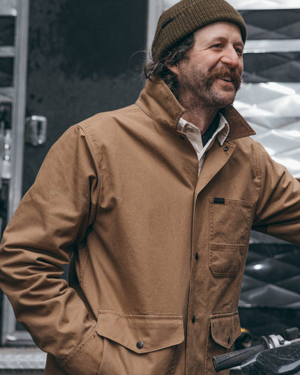 Filson Dry Tin Ranch Jacket - Dark Tan pose