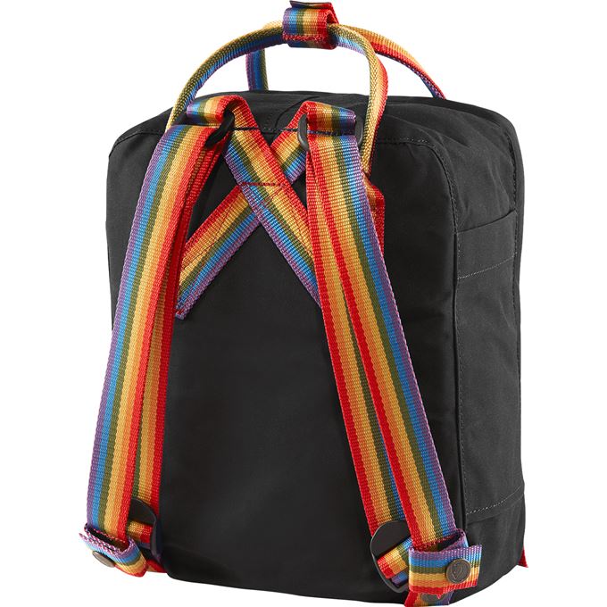 Fjallraven Kanken Rainbow Mini Backpack - Black Rainbow back