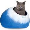 Feltcave Medium Cat Bed Cave - Blue & White in