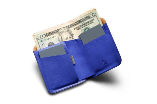 Apex Note Sleeve Magnetic Wallet - PepperBlue inside dollar