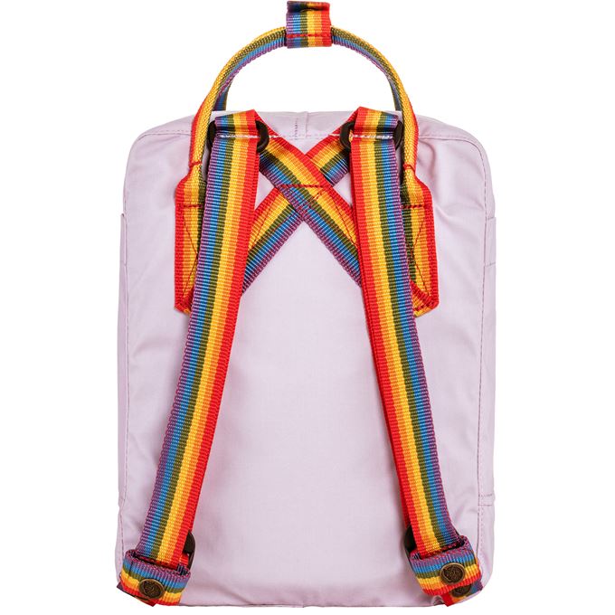 Fjallraven Kanken Rainbow Mini Backpack - Pastel Lavender Rainbow back