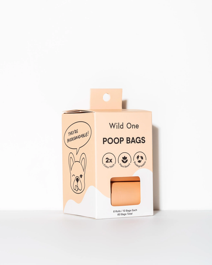 Wild One Eco-Friendly Poop Bags 60ct - Blush