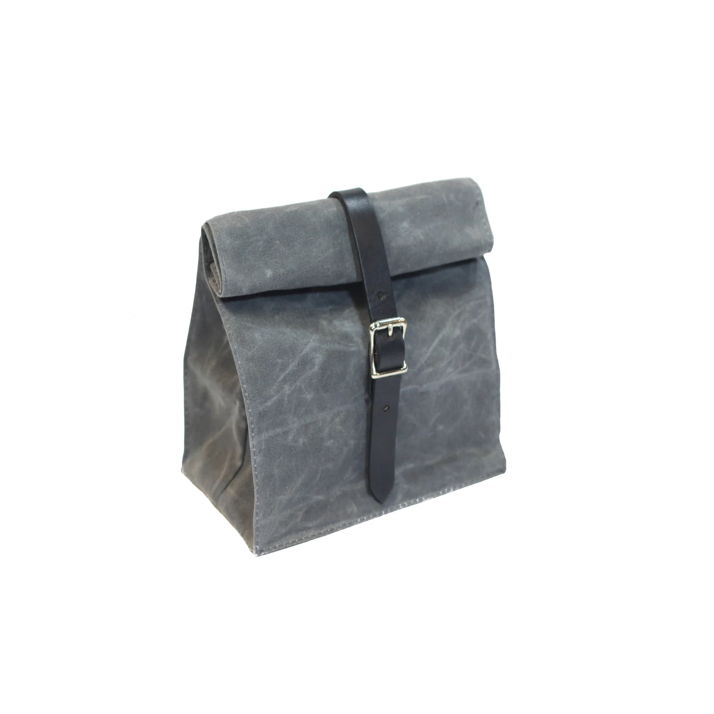 Lunch Tote - Waxed Canvas - Charcoal stock