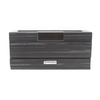 Matte Ebony (Black) 5 Slot Watch Box W/Jewelry Tray front closed