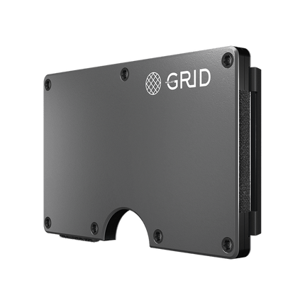 The Minimalist Grid Wallet - TITANIUM side