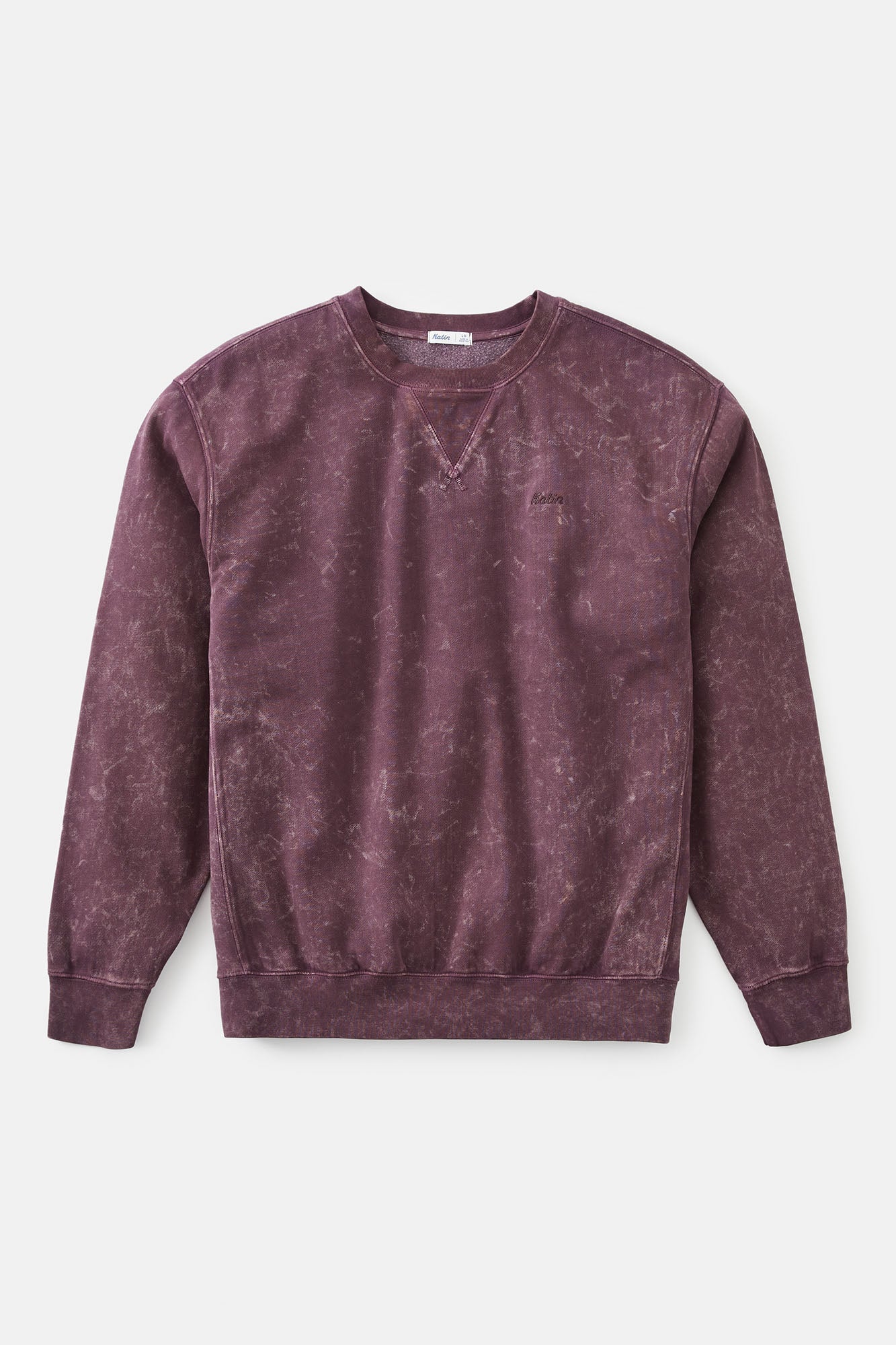 Katin Embroidered Solid Crew Neck Sweatshirt - Kelp red Mineral stock