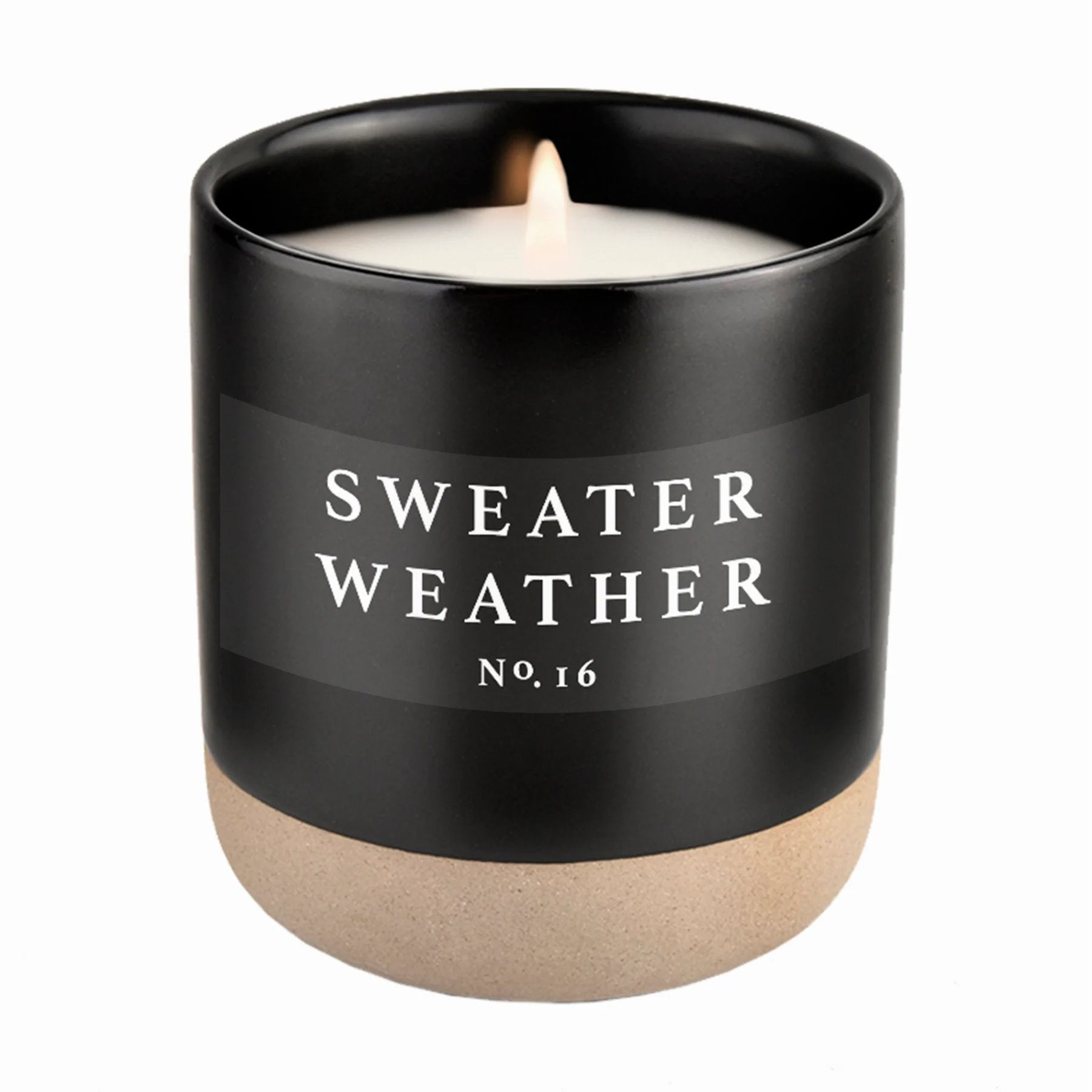 Sweet Water Black Stone Soy Candle - Sweater Weather front