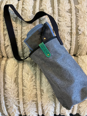 Belmont Blanket Tote Bag | Grey and Black