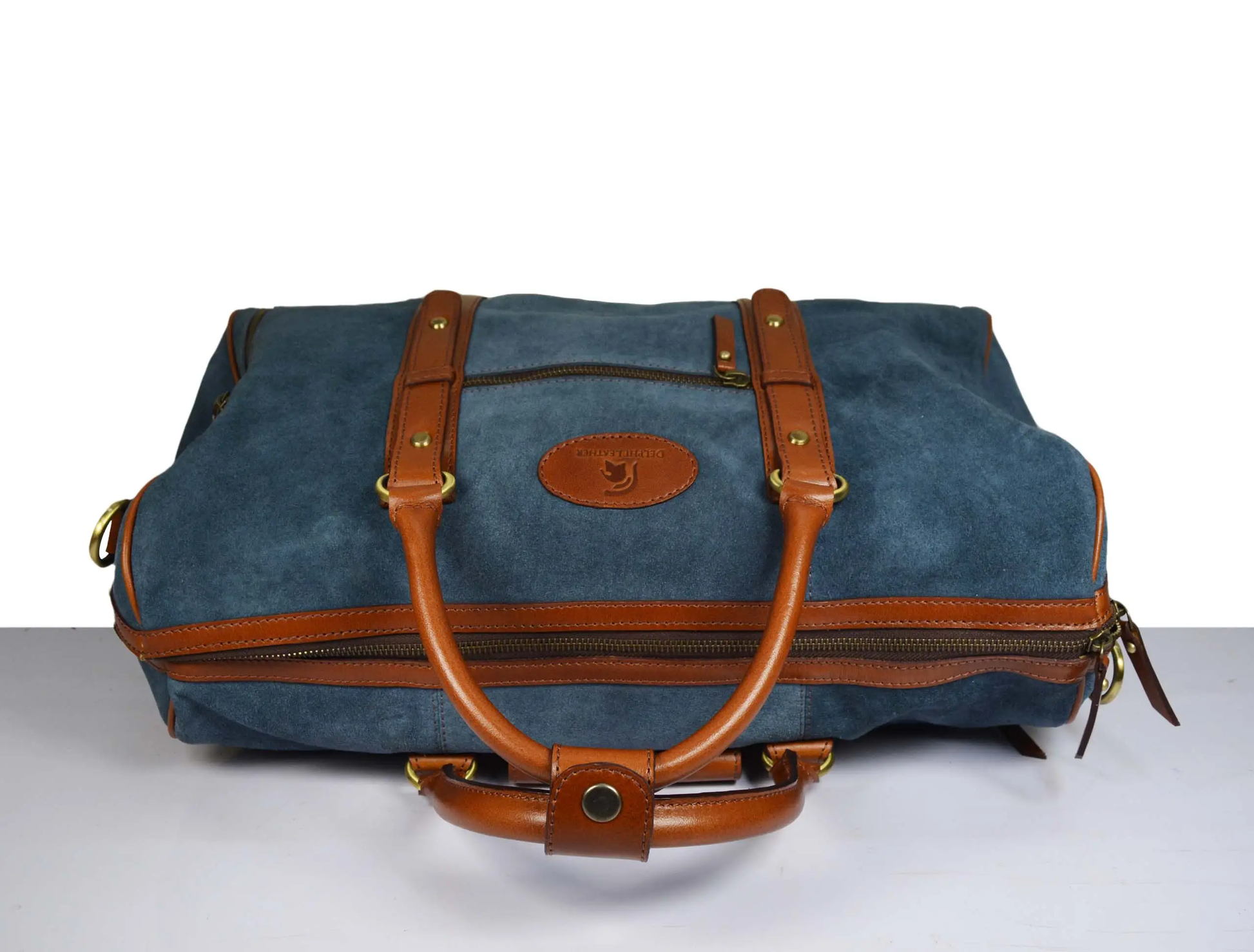 Canvas Weekender Bag over Night Travel - Blueish grey Top 2
