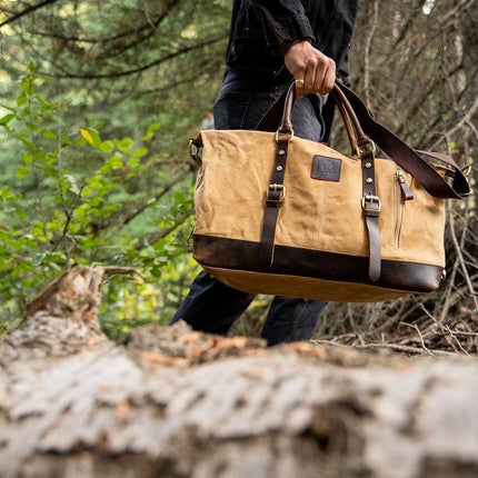 Kodiak Augustine Buffalo Leather Bag - Tan 25L side