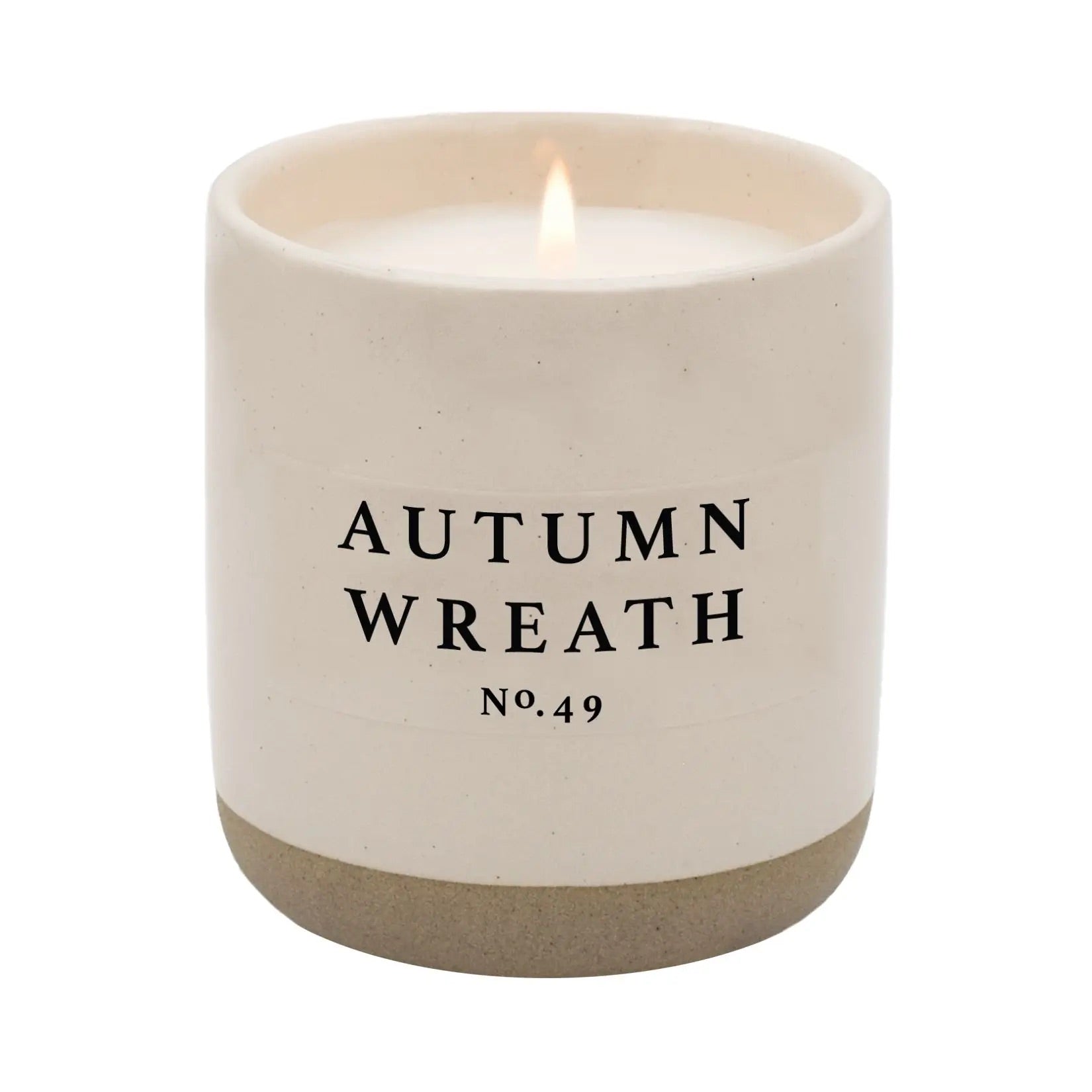 Sweet Water Stone Soy Candle - Autumn Wreath front 2