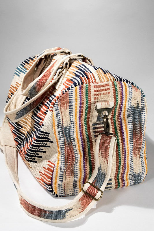 Boho Ethnic Print Duffel Bag | Desert Rose side