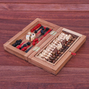 Two for One Travel chess and backgammon set