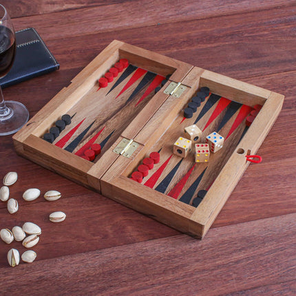 Two for One Travel chess and backgammon set