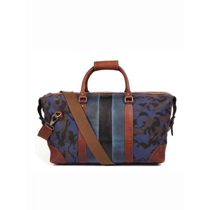 Durham Camouflage Travel Bag - Camo Blue Front