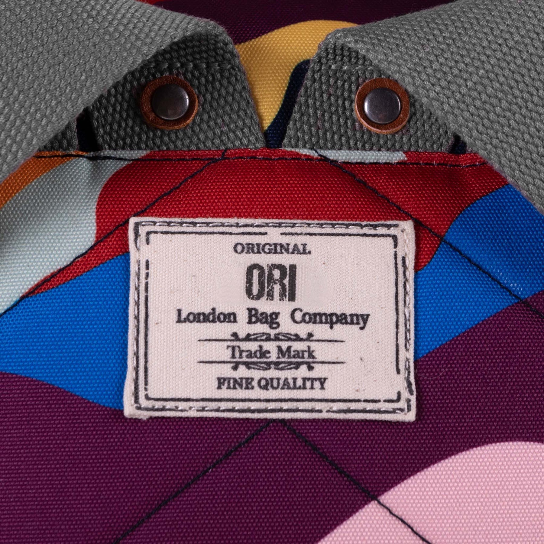 Ori London Bantry B Sustainable Small Bag - Canvas Bold Camo tag