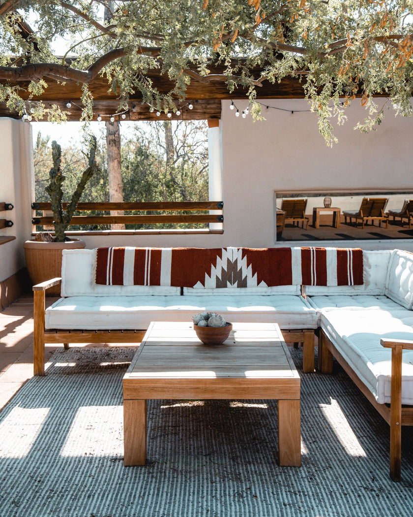 Tribe & True Kaleidoscope Diamond Blanket - Sedona On couch