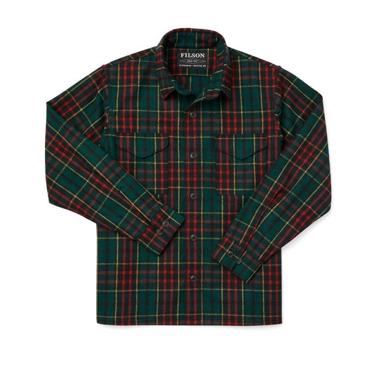 Filson Plaid Jac  Over Shirt - Black/Green/Gold/Red front