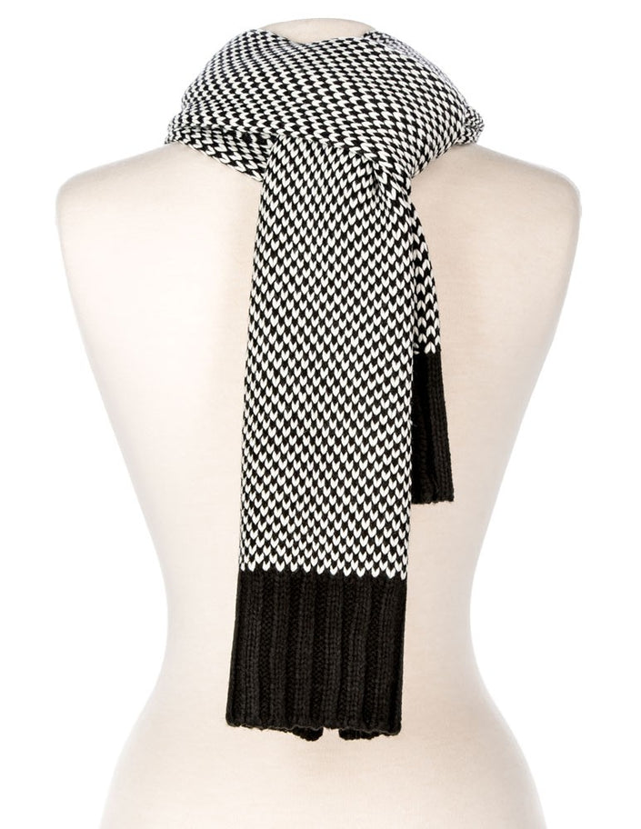 Winter Scarf - Manhattan - Black & White