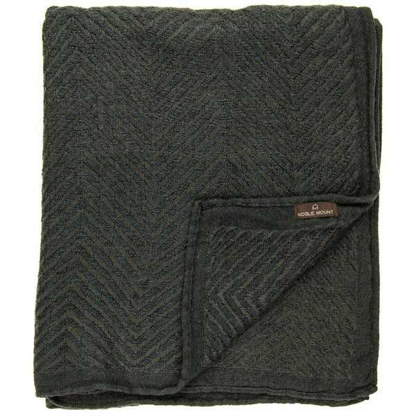 Stockholm Chevron Stripes Winter Scarf - Black folded