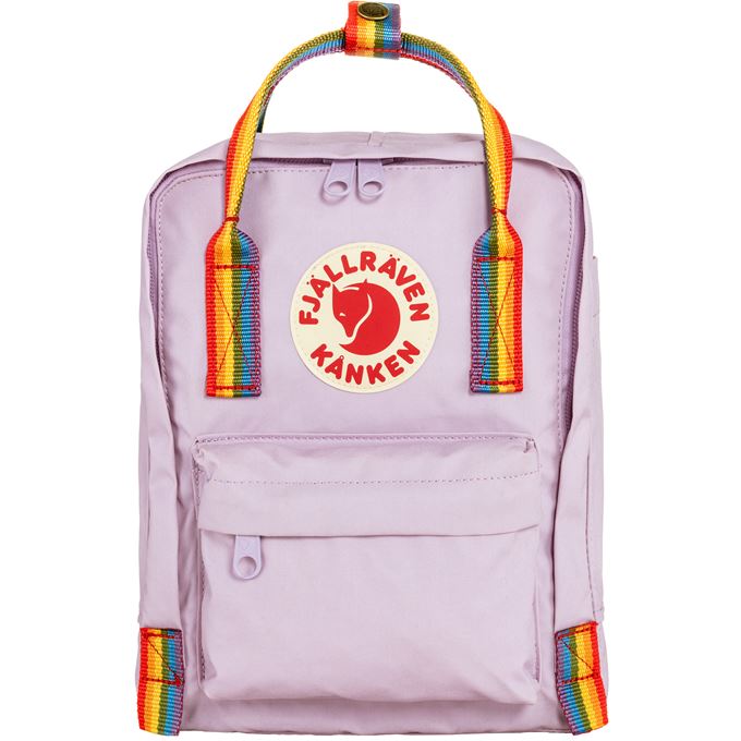 Fjallraven Kanken Rainbow Mini Backpack - Pastel Lavender Rainbow