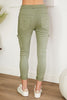 Darcy Solid Cargo Crinkle Jogger Pant | Army Green back