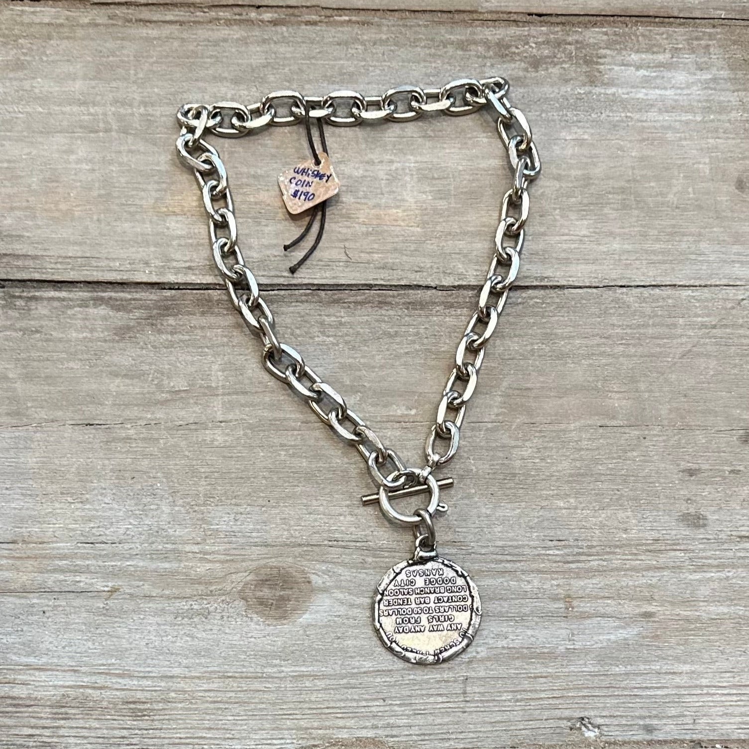 Paula Carvalho Whiskey Coin Necklace back full