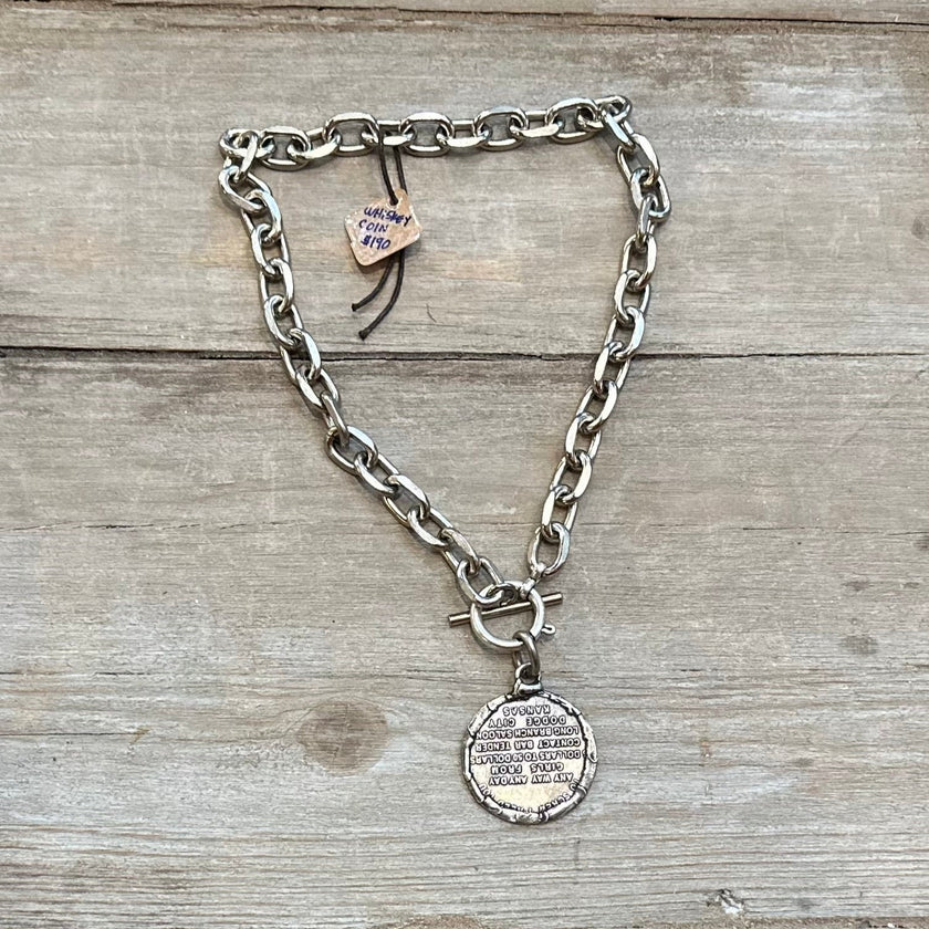 Paula Carvalho Whiskey Coin Necklace back full