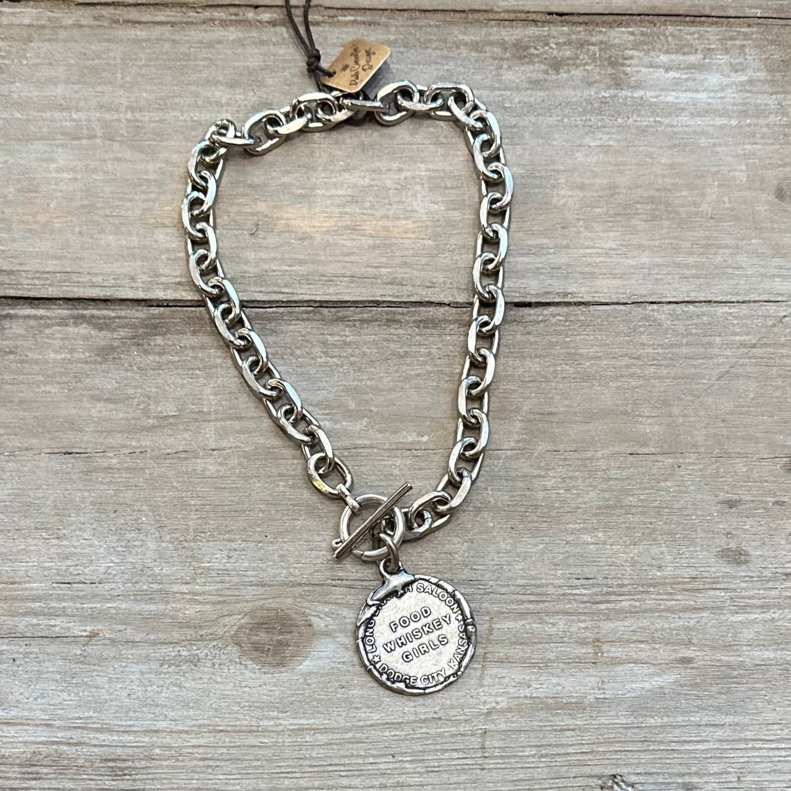 Paula Carvalho Whiskey Coin Necklace front