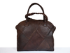 Leather Handbag - Top Handle Shoulder Bag Walnut Brown front